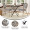Merrick Lane Mael Set of Two Stacking Thonet Bistro Style Chair with Arms, Textilene Seat, and Bamboo Finished Metal Frame for Indoor/Outdoor Use
